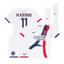 Paris Saint-Germain Marco Asensio #11 Bortaställ Barn 2024-25 Korta ärmar (+ Korta byxor)